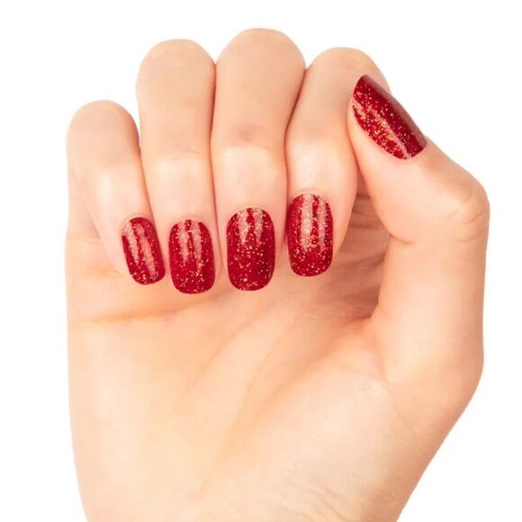 Color Street | A-Lister a sparkling red and gold glitter nail strip set - Picture 13 of 16